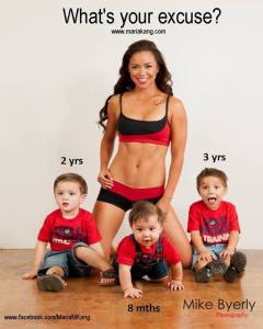 Maria Kang posted a picture on her facebook page that said 'What's your excuse?" and women responded critically.