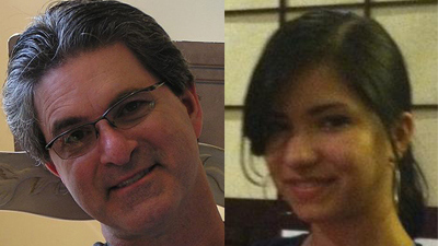 (on left) Harold 'Hal' Sasko, 52, (on right) Sarah Gonzales McLinn, 19