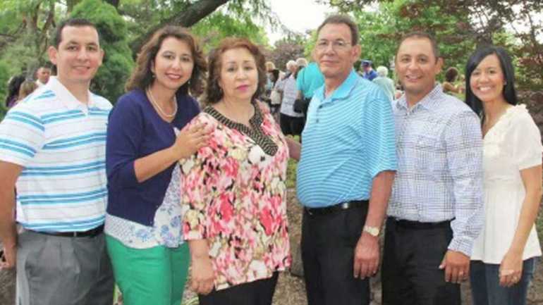 Graciela Olivas with her family. She was killed in a car crash, in which police said a man was speeding away from them in KCK.