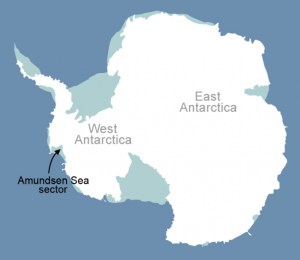Map of Antarctica showing Amundsen Sea (Map: NASA)