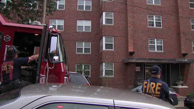 Food left on the stove started a small fire at a high-rise Plaza apartment building at 46th and Jefferson on Sunday, May 25.