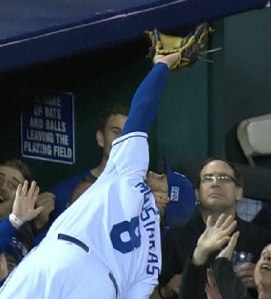 Moose with the play of the game in Game 3 of the ALCS against the Baltimore Orioles.