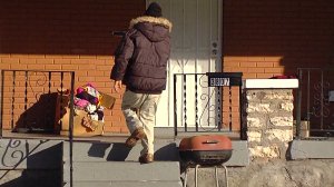 Home at Chestnut and East 38th where 3-year-old girl was shot in the stomach.