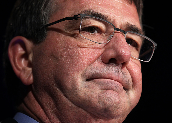 ARLINGTON, VA - JUNE 09: U.S. Secretary of Defense Ashton Carter pauses as he speaks during a LGBT Pride Month ceremony June 9, 2015 at the Pentagon, in Arlington, Virginia. Secretary Carter announced that the Pentagon is including sexual orientation in its equal opportunity policy. (Photo by Alex Wong/Getty Images)