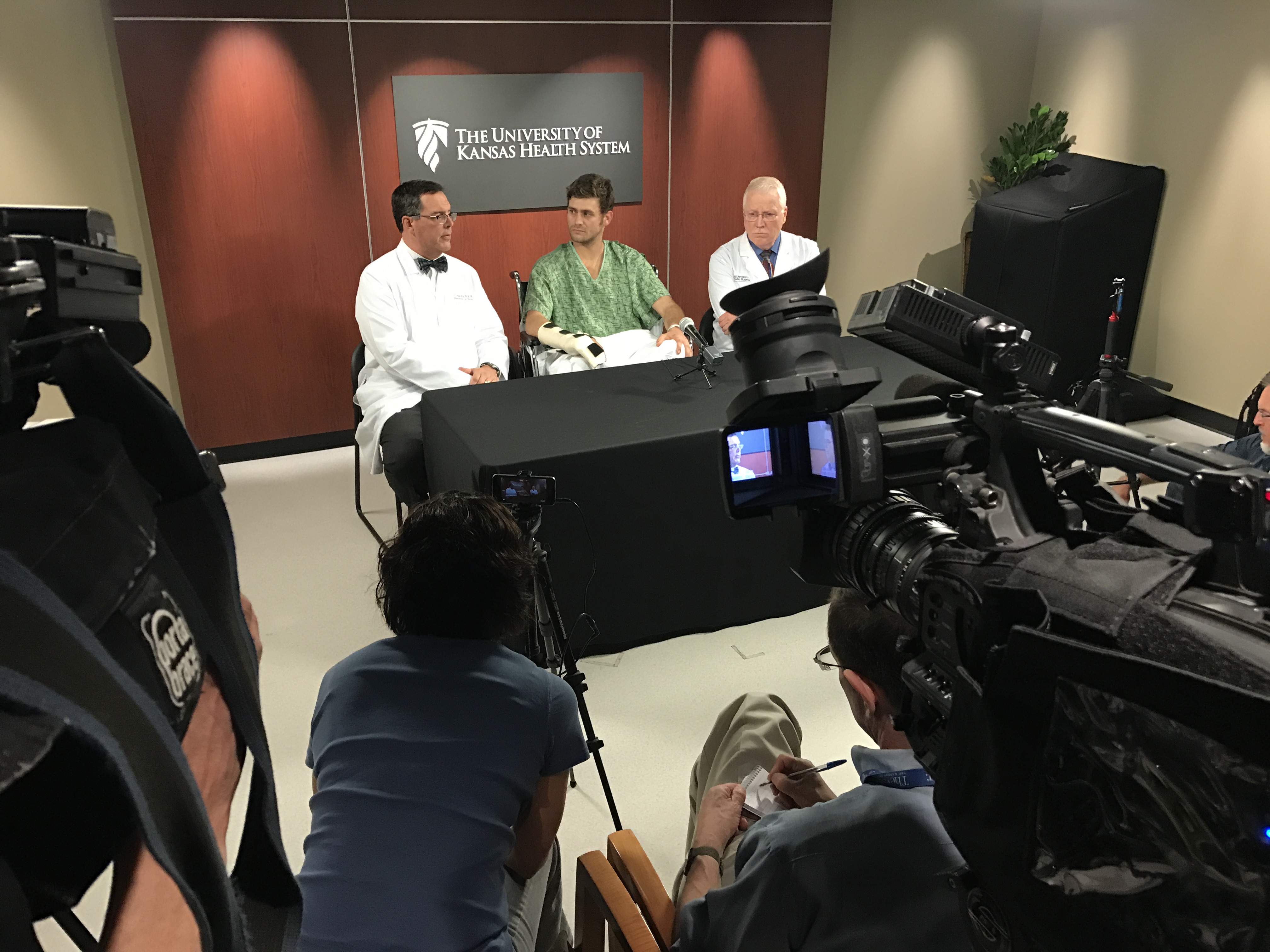 From left to right: Dr. Justin Green, Ian Grillot and Dr. Lee Norman